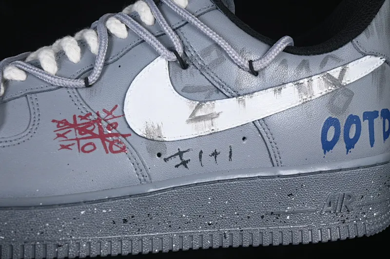 All categories Nk Air Force 1 Air Force series Nk Air Force 1 Low Air Force low-top Nike Air Force 1'07 Low "ootp" Hand-painted graffiti Cement wall Air Force 1 low-top casual sneakers CW2288-110